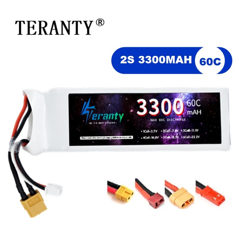 2S 7.4V baterai LiPo 3300mAh 6 - Drone Battery 3S ulasan dan harga
